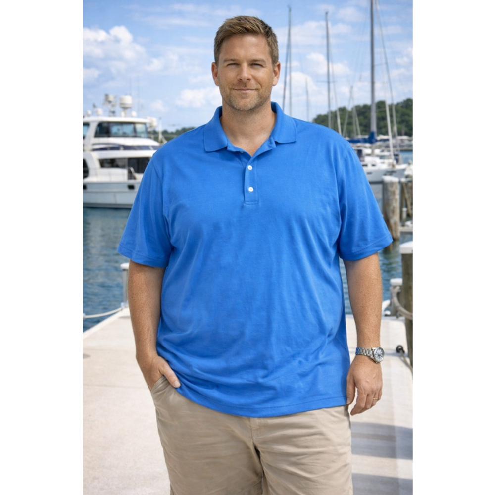 Men's Bobby Jones Polo Shirt 2XL Blue Clearance